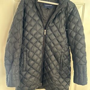 Lands' End Women's black quilted Puffer Jacket size~ small